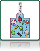 Candy Luggage Tag.