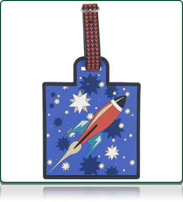 Rocket Ship Luggage Tag