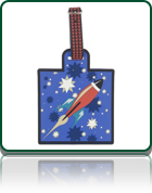 Rocket Ship Luggage Tag