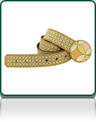 YOSIFA-PENINA Glass Belt. Yellow.